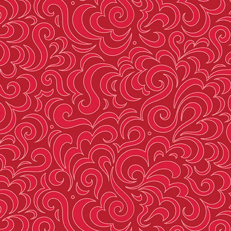 Benartex Fabrics Elegance Holiday Jewels Red 13563-10