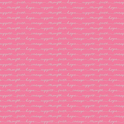 Riley Blake Hope in Bloom Words C11025 Pink