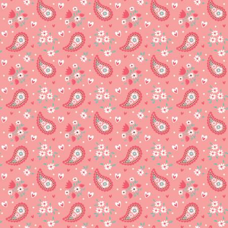 Camelot Fabrics Pretty Paisley Pattern Pink 89210103-02