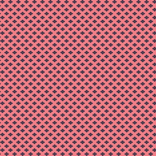 $5/yard Pink and Navy Ohso Sartori Geometric