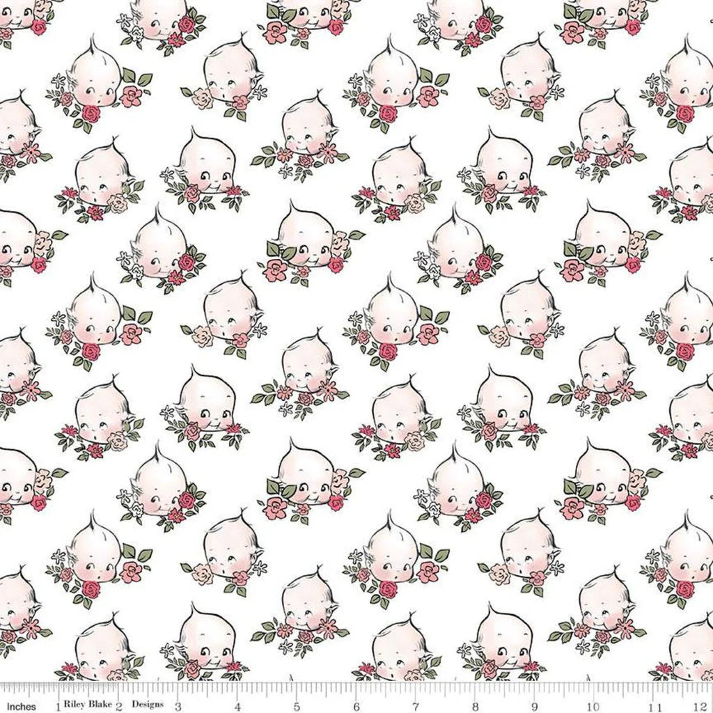 Riley Blake Sew Kewpie Faces C10542 Cloud