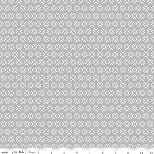 Riley Blake Blue Stitch C10062 Gray