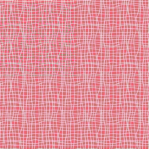 Andover Sugar Pop Wavy Grid in Guava Punch