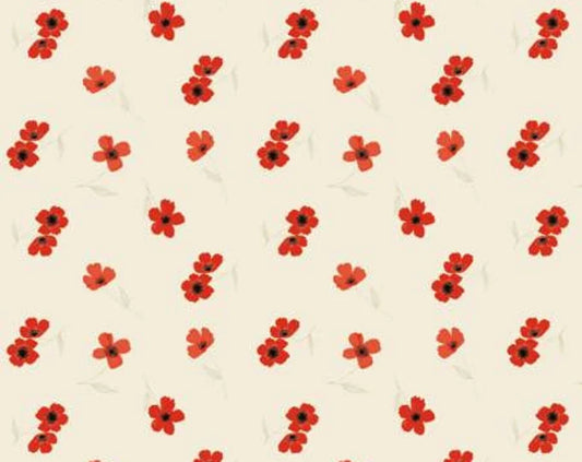 Camelot Fabrics Story Time Floral Cream 71190401-01