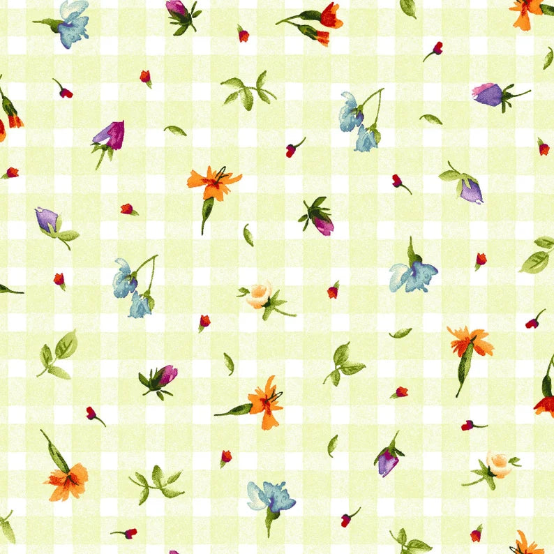 Maywood Studio Bloom On Ditsy Floral Green MAS10076-G