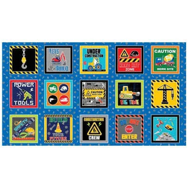 PANL-450 Benartex Construction Crew GL9989 Panel 44"x24"