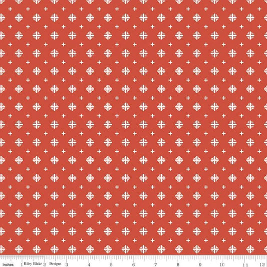 Riley Blake Indigo Garden Plus Print C11276 Rouge