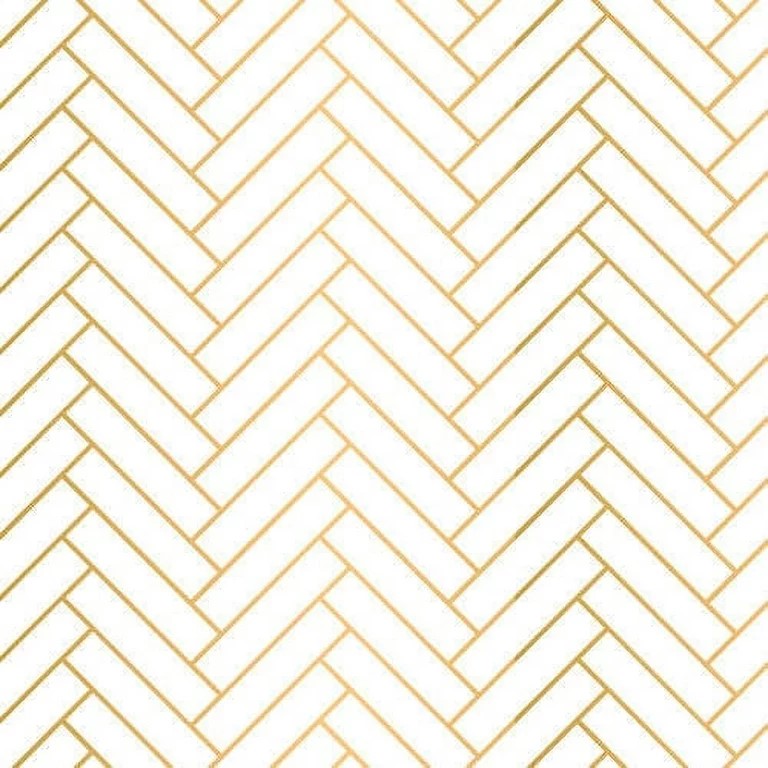 $5/yard $35/BOLT Gold Lines on White Geometric