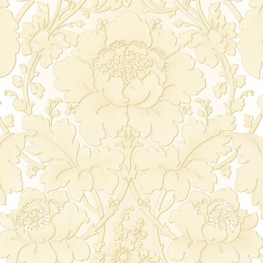 Benartex Flower Festival Garden Damask Ivory 3021-77