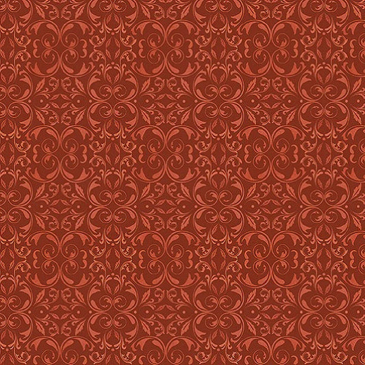 Benartex Turkey Time Mirrored scroll Spice 13109-88