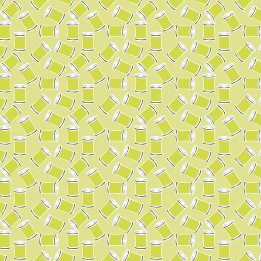 Benartex Sew Bloom Stitch with Love Light Lime P13087