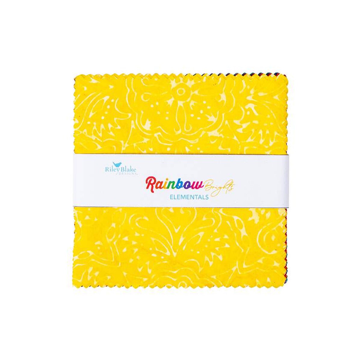 X1013 Riley Blake Batiks Elements Rainbow Brights 5" Stacker 42 pieces