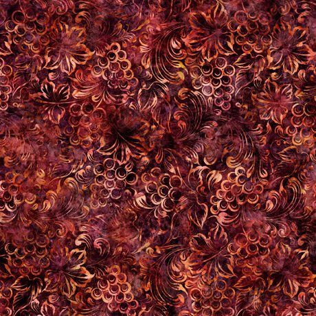QT Fabrics A Little Wine Packed Grapes Toile M