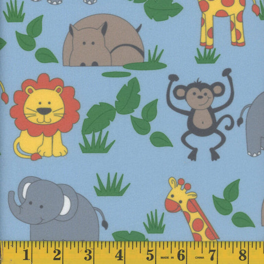 5016 Mook Fabrics Smooth Minky NFD Animal Blue 128634