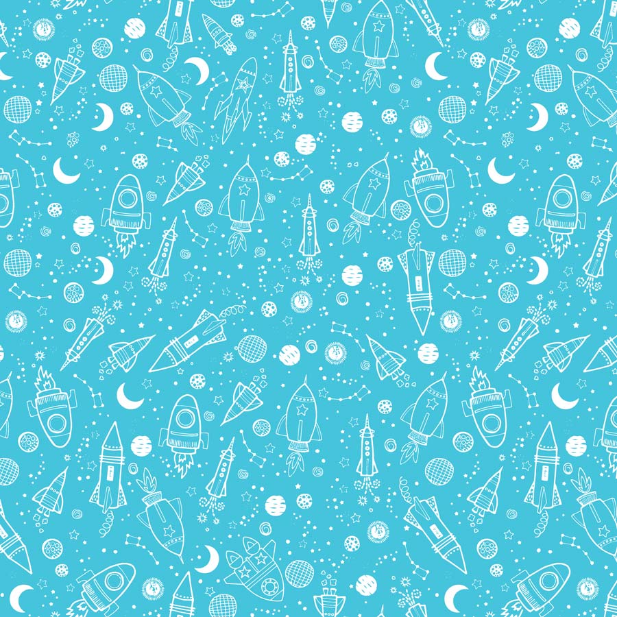 Benartex Lift Off Space Galaxy Turquoise 12606G-84