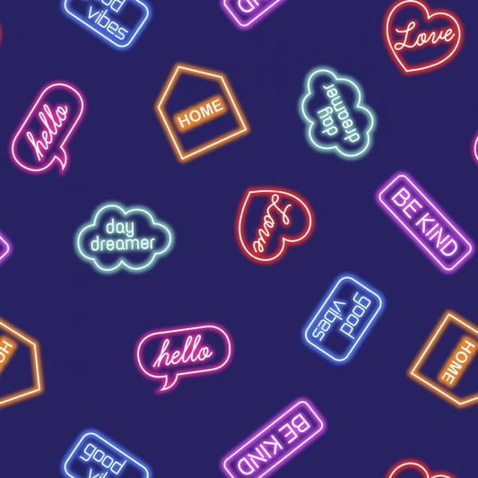 Lewis & Irene  Small Things...Glow Neon Signs Glow in the Dark Blue SM37-2