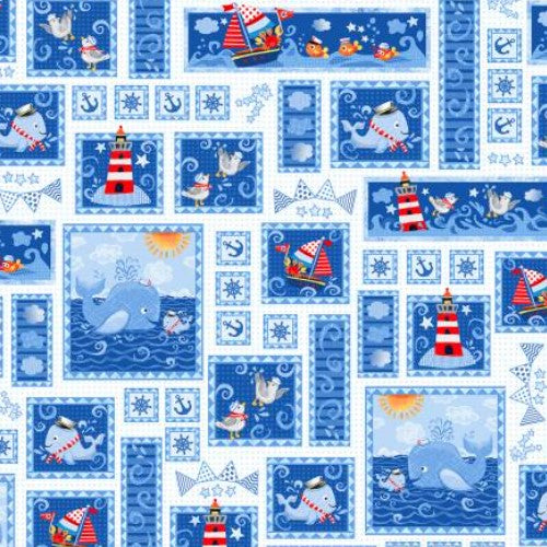 P&B Textiles Baby Beluga Patchwork #04679