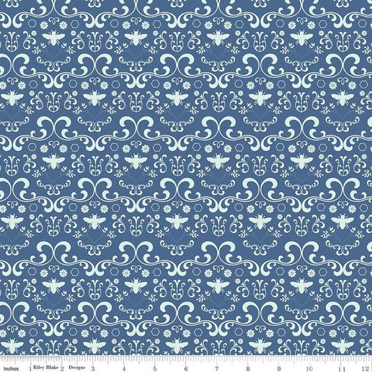 Riley Blake (Beverly Fields) Daisy Fields Denim C12483