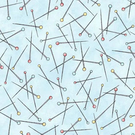 Maywood Studios Measure Twice Dropped Pins Aqua 9896