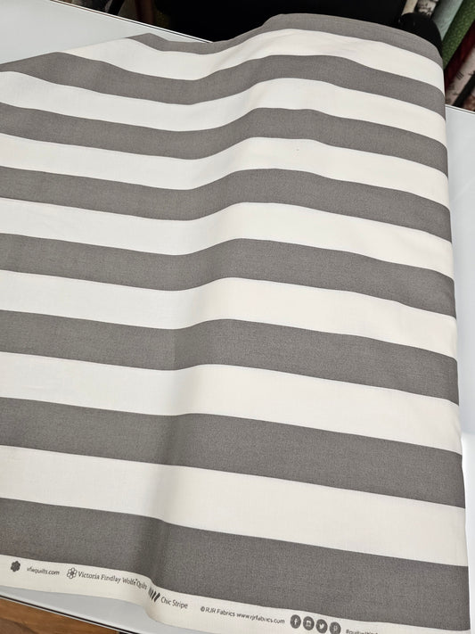 RJR Fabrics Chic Stripe Gray VF201-GY3