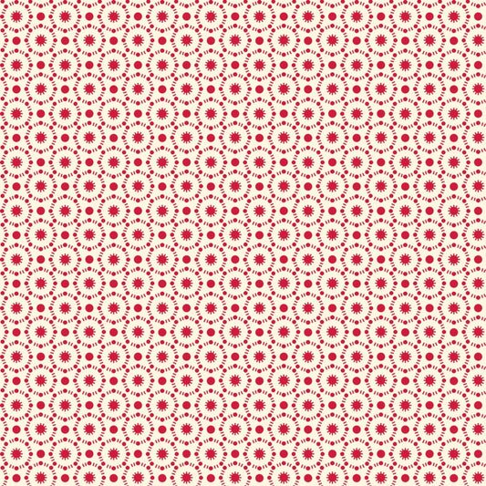 Maywood Studios All Our Hearts Patriotic Starburst Red & Cream MAS10517-R