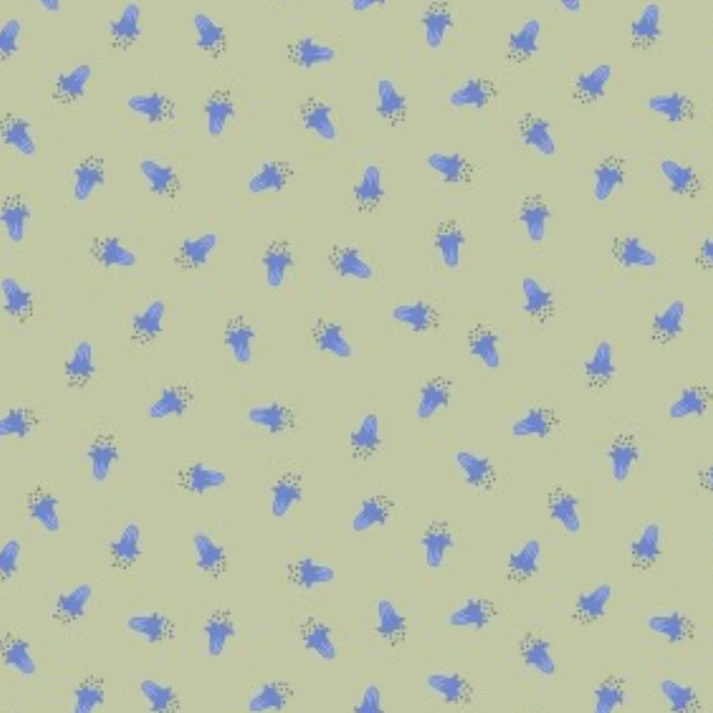 Lewis & Irene Bluebell Wood Reloved Scattered Bluebells Sage WWE2404-12