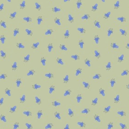 Lewis & Irene Bluebell Wood Reloved Scattered Bluebells Sage WWE2404-12
