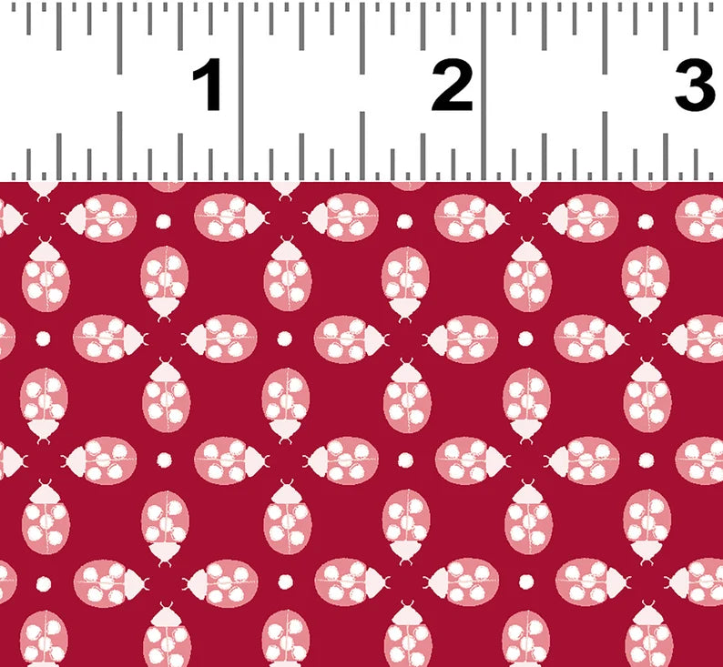 Clothworks Ladybug Mania Light Red Ground Y3177-4