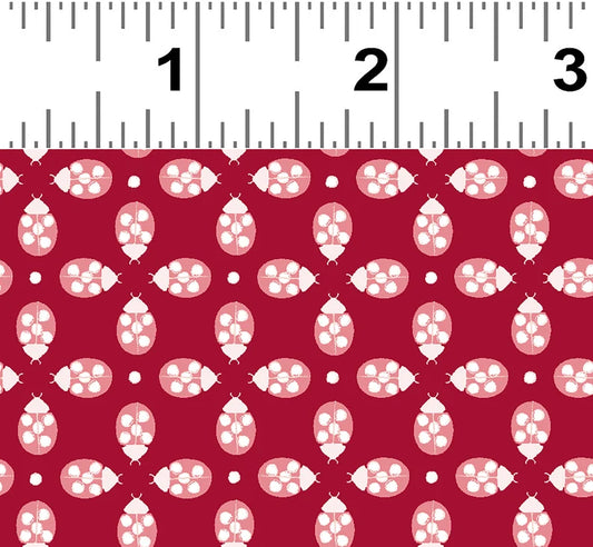 Clothworks Ladybug Mania Light Red Ground Y3177-4