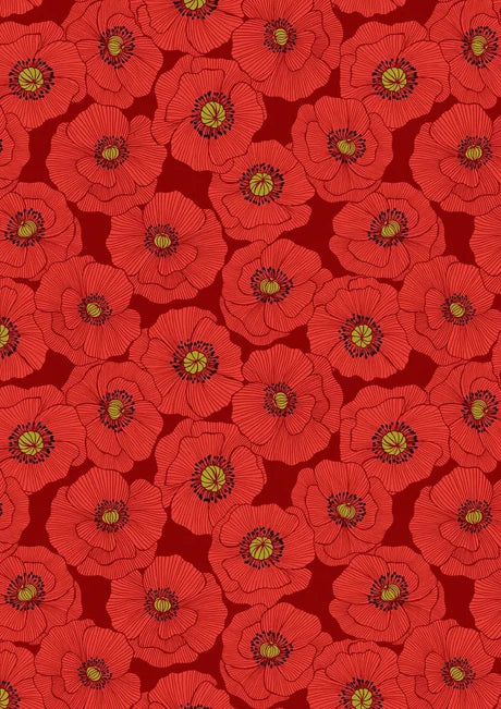 Lewis & Irene Poppies Large Poppy Red A554-2