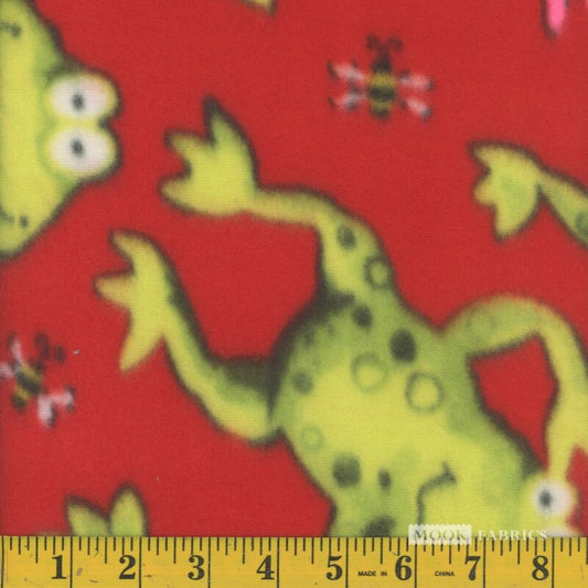 6005 Mook Fabrics Polar Fleece Kermit Red 120643