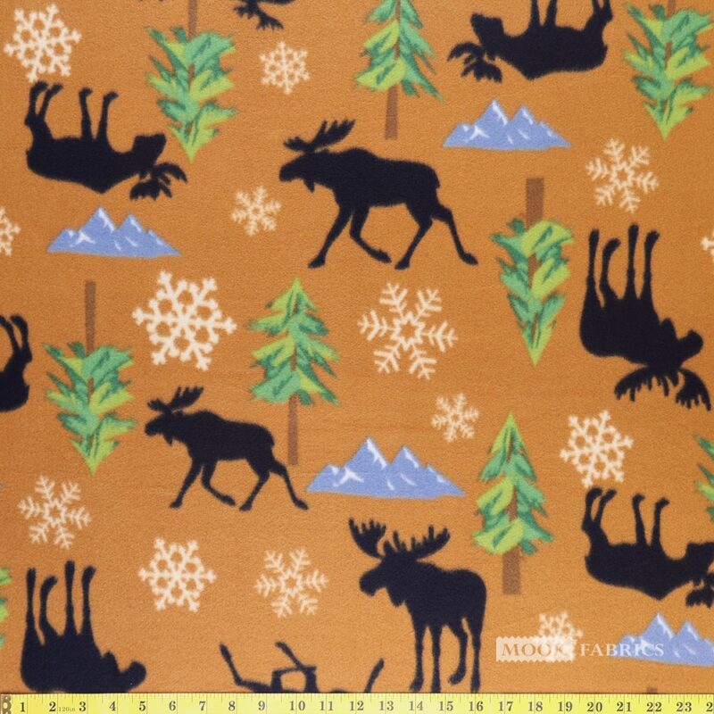 6013 Mook Fabrics Polar Fleece Moose Lodge Gold 137764
