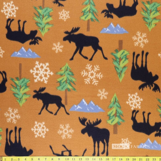 6013 Mook Fabrics Polar Fleece Moose Lodge Gold 137764