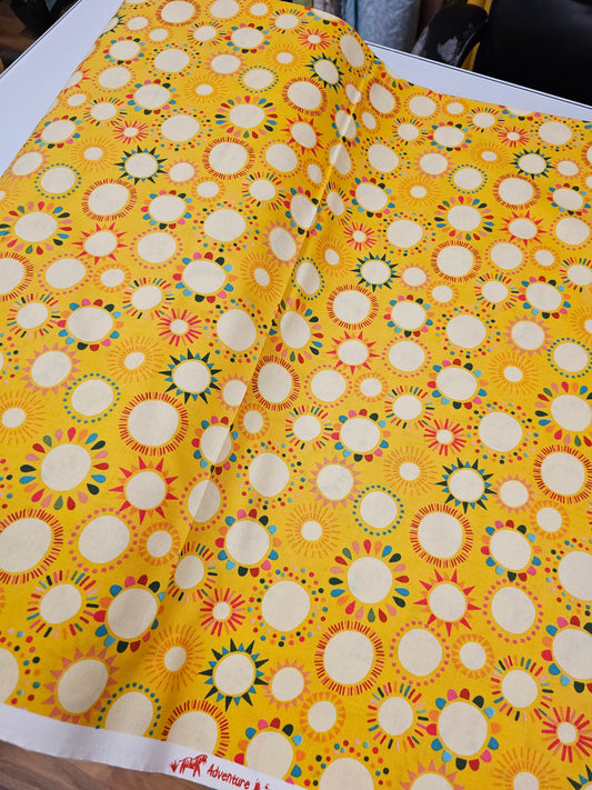RJR Fabrics Adventure Hello Sunshine Goldenrod FJ1303-GO2