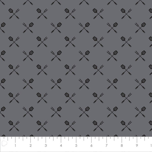 Camelot Fabrics BBQ Accessories Spatula on Gray 21200604