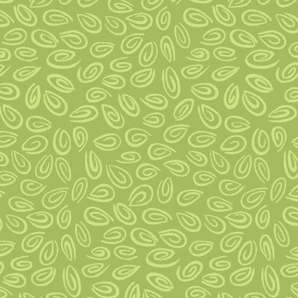 Clothworks World of Susybee Swirls Green SB20103-830