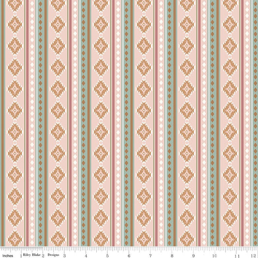 Riley Blake Beneath The Western Sky Stripes Pink C11193