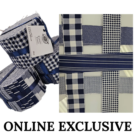 2 1/2" Strip Set NAVY & WHITE PRINTS by Loop & Threads ONLINE EXCLUSIVE