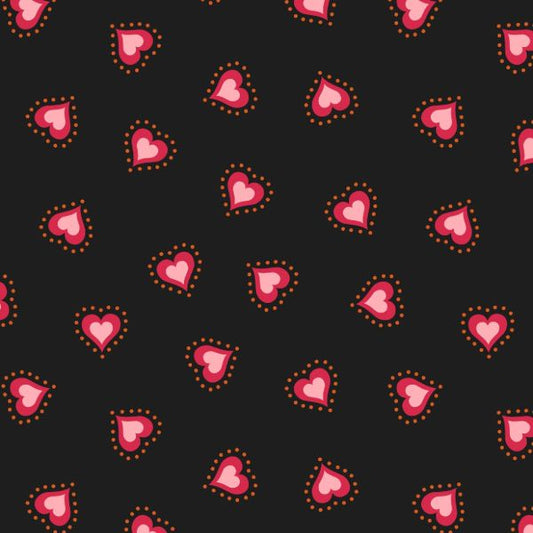 Lewis & Irene Little Matryoshka Hearts on Black A568.3