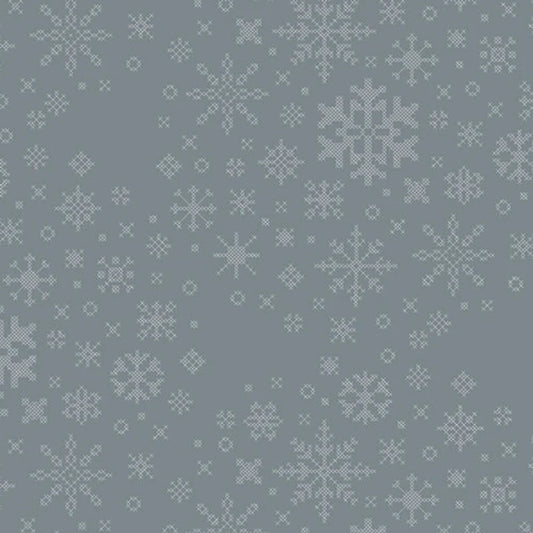 Art Gallery Snow Day Mister Domestic Snowflakes on Gray SND-65404