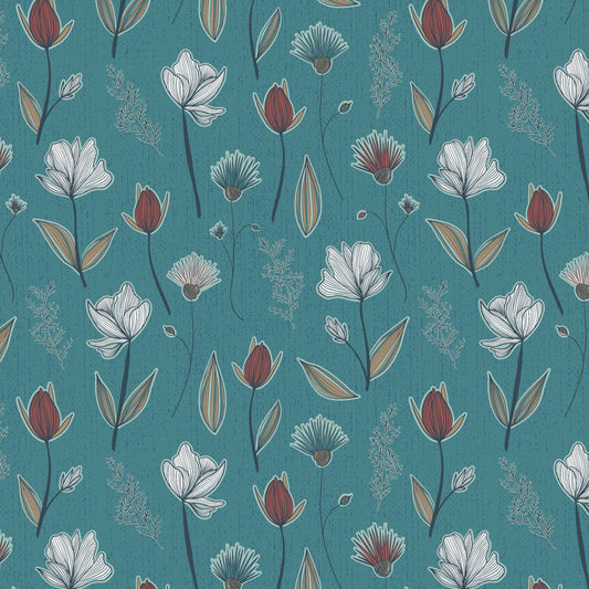 Clothworks Raised Teal Y3415-104
