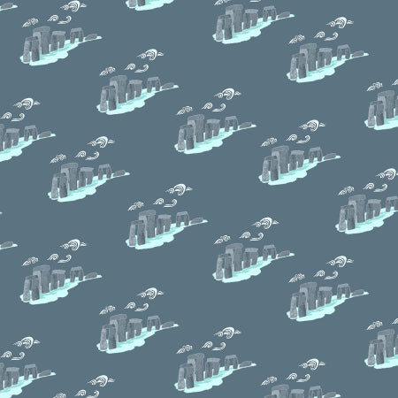 Cotton + Steel London Town Take Me To Stonehenge Slate SY105-SL3