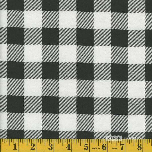 7022 Mook Fabrics Flannel Buffalo Plaid Black 103963