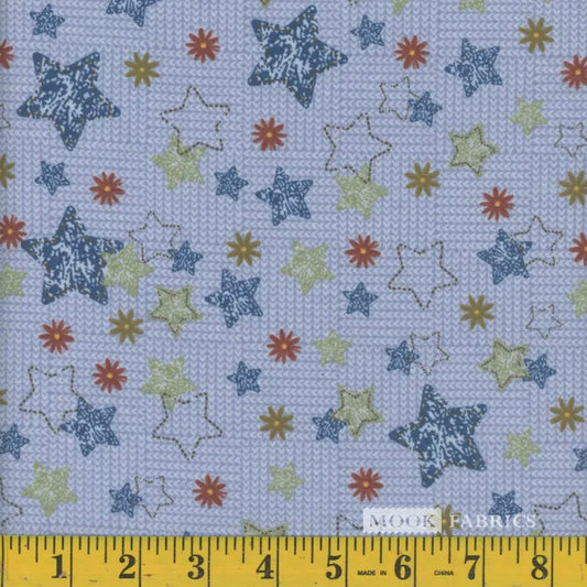 7034 Mook Fabrics Flannel Little Dot Stars Denim 121709