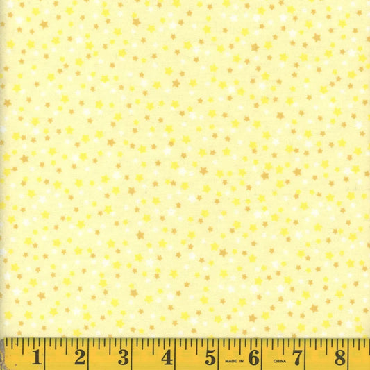 7040 Mook Fabrics Flannel Star Buttercup 140599