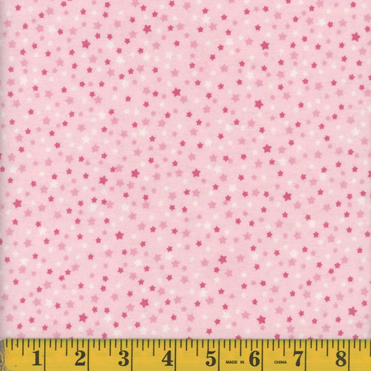 7041 Mook Fabrics Flannel Star Heavenly Pink 7041
