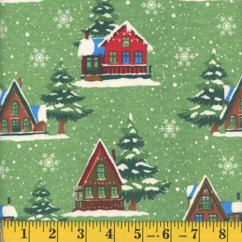 7045 Mook Fabrics Flannel Winter Chalets 142065