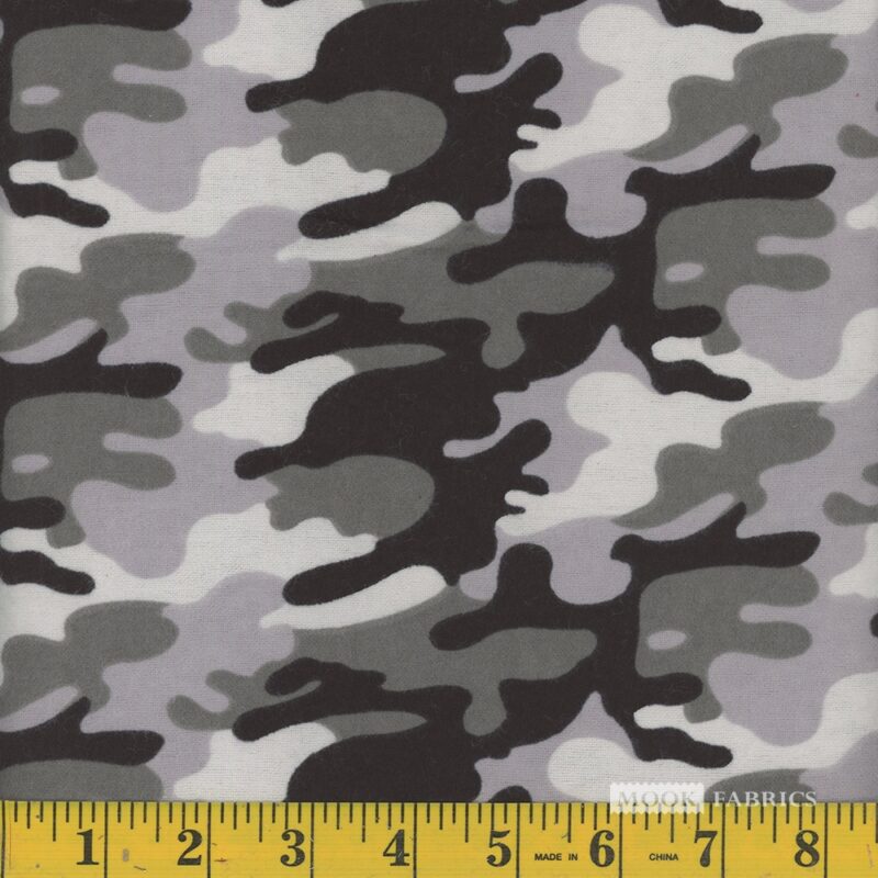7053 Mook Fabrics Flannel Camo Snow 64433