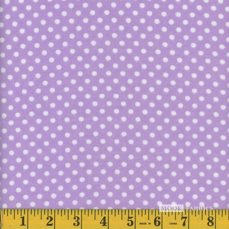 7082 Mook Fabrics Flannel Polka Dot Lilac White 124226