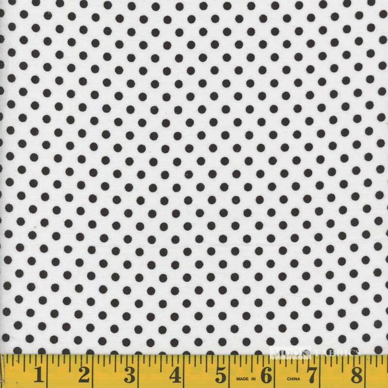 7083 Mook Fabrics Flannel Polka Dot White Black 124224